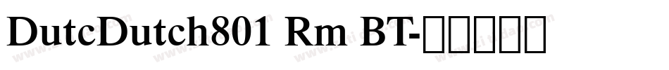 DutcDutch801 Rm BT字体转换